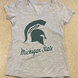 Michigan State Women's Gray T-Shirt